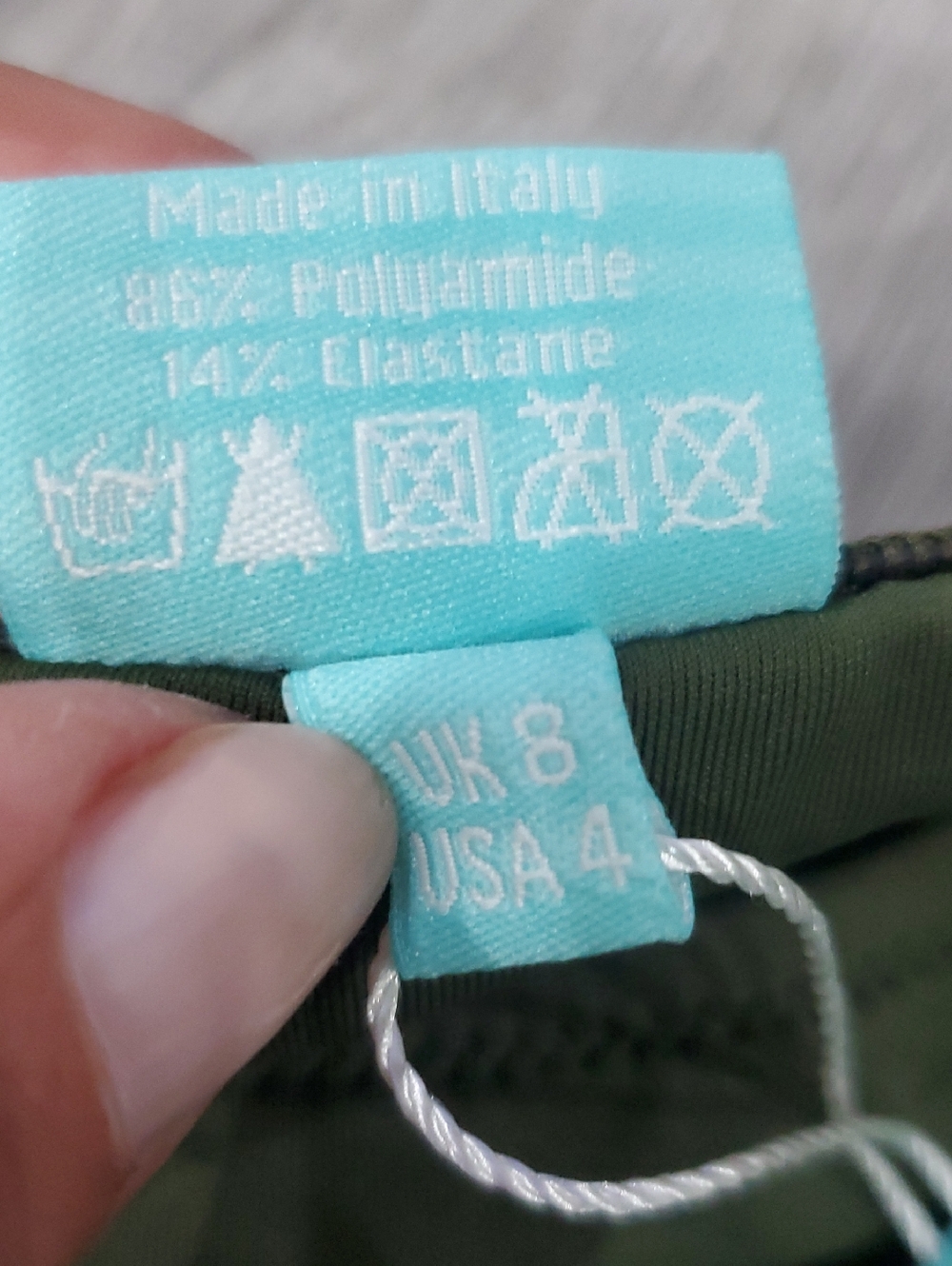Melissa Odabash Mexico Bottom Size 40 USA 4 Khaki Olive - Picture 7 of 9